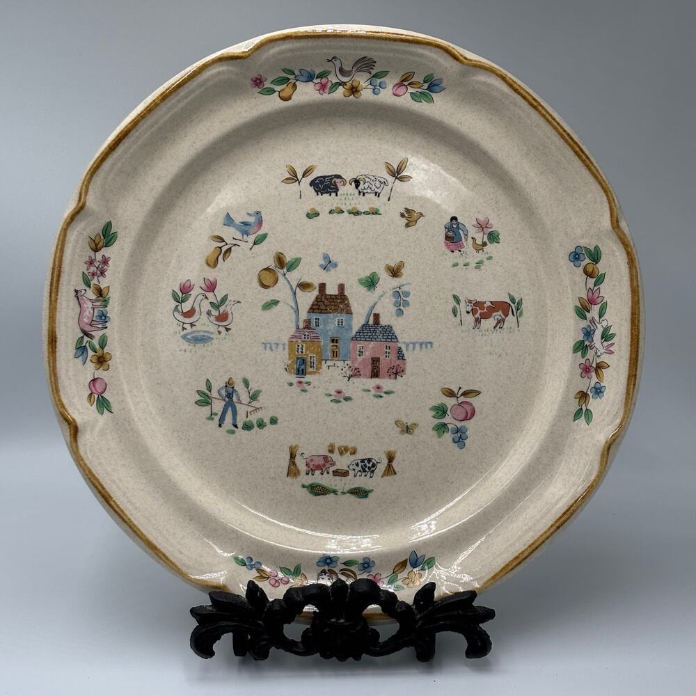International Stoneware Vintage Heartland Pattern  Stoneware Japan Dinner Plate